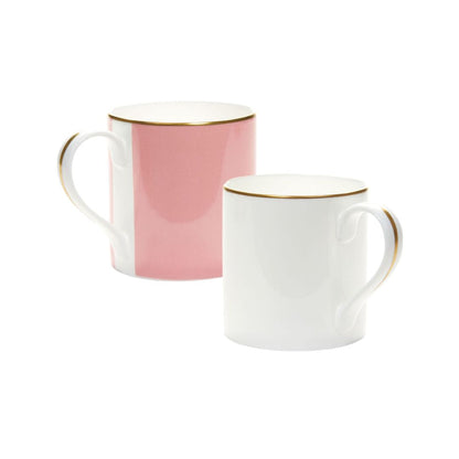 Mixed set of four classic fine bone china mugs