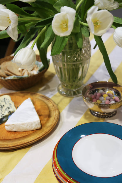 SECOND Teal fine bone china pudding plate